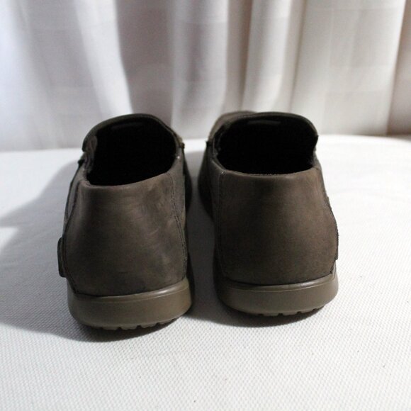 NWOB CROCS Santa Cruz 2 Luxe Leather Triple Comfort Brown Loafers, Mens 9 - Picture 4 of 7